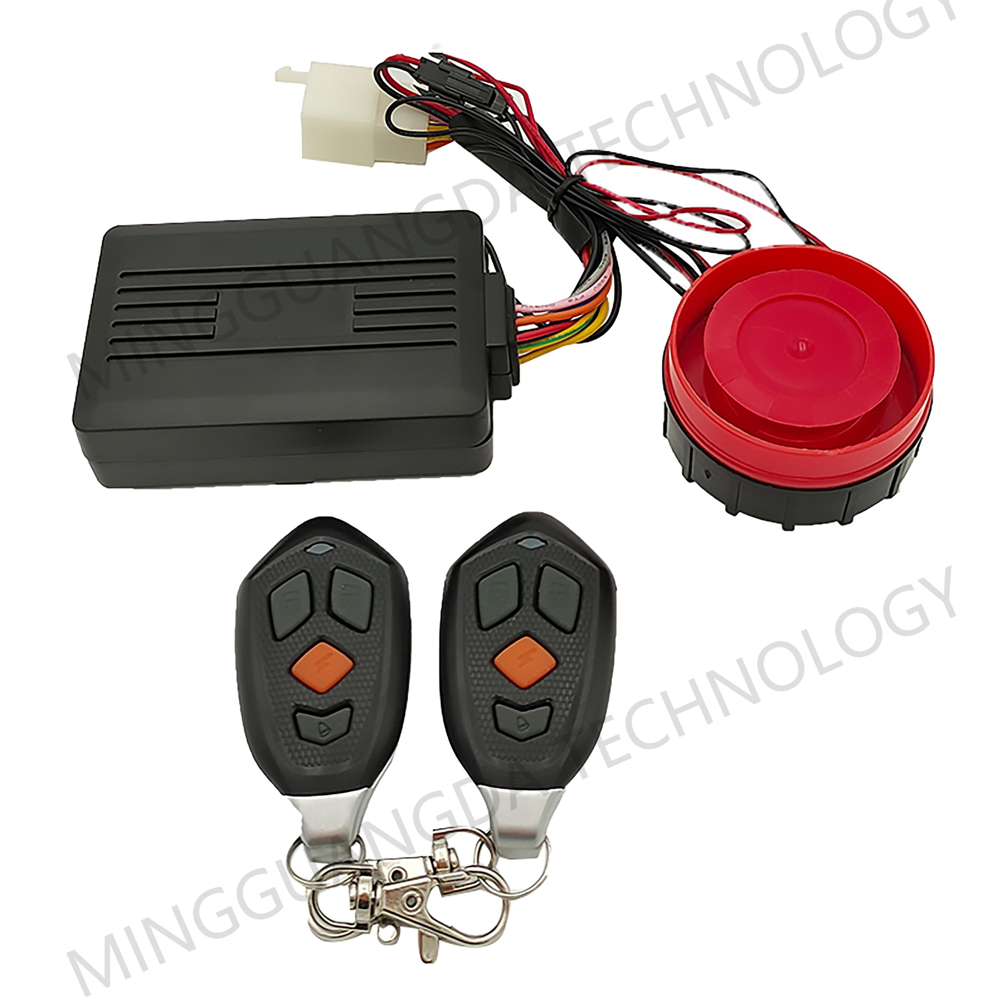outdoor security alarm system for motorcycle with remote start function