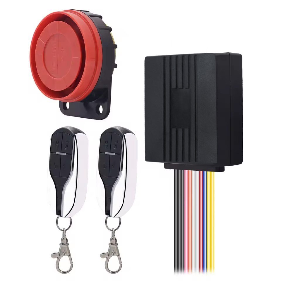 outdoor security alarm system for motorcycle with remote start function