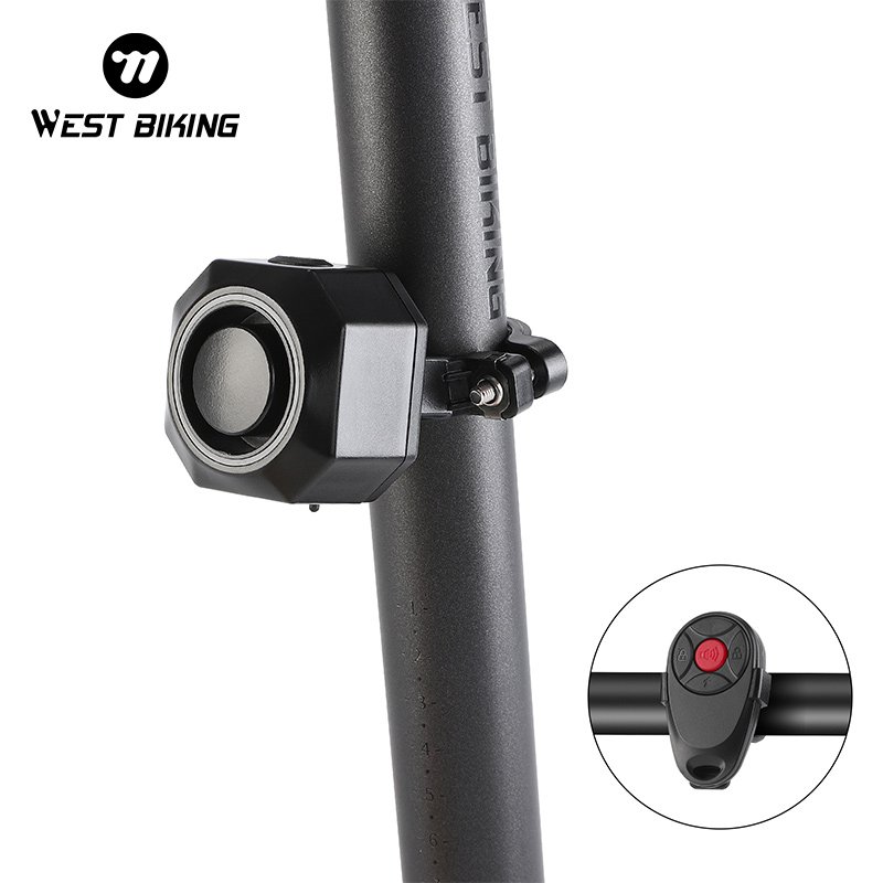 WESTBIKING Bicycle Alarm Mini Ring Alarm Handlebar Lightweight 110DB Waterproof MTB Road Bike Cycling Bicycle Ring Alarm