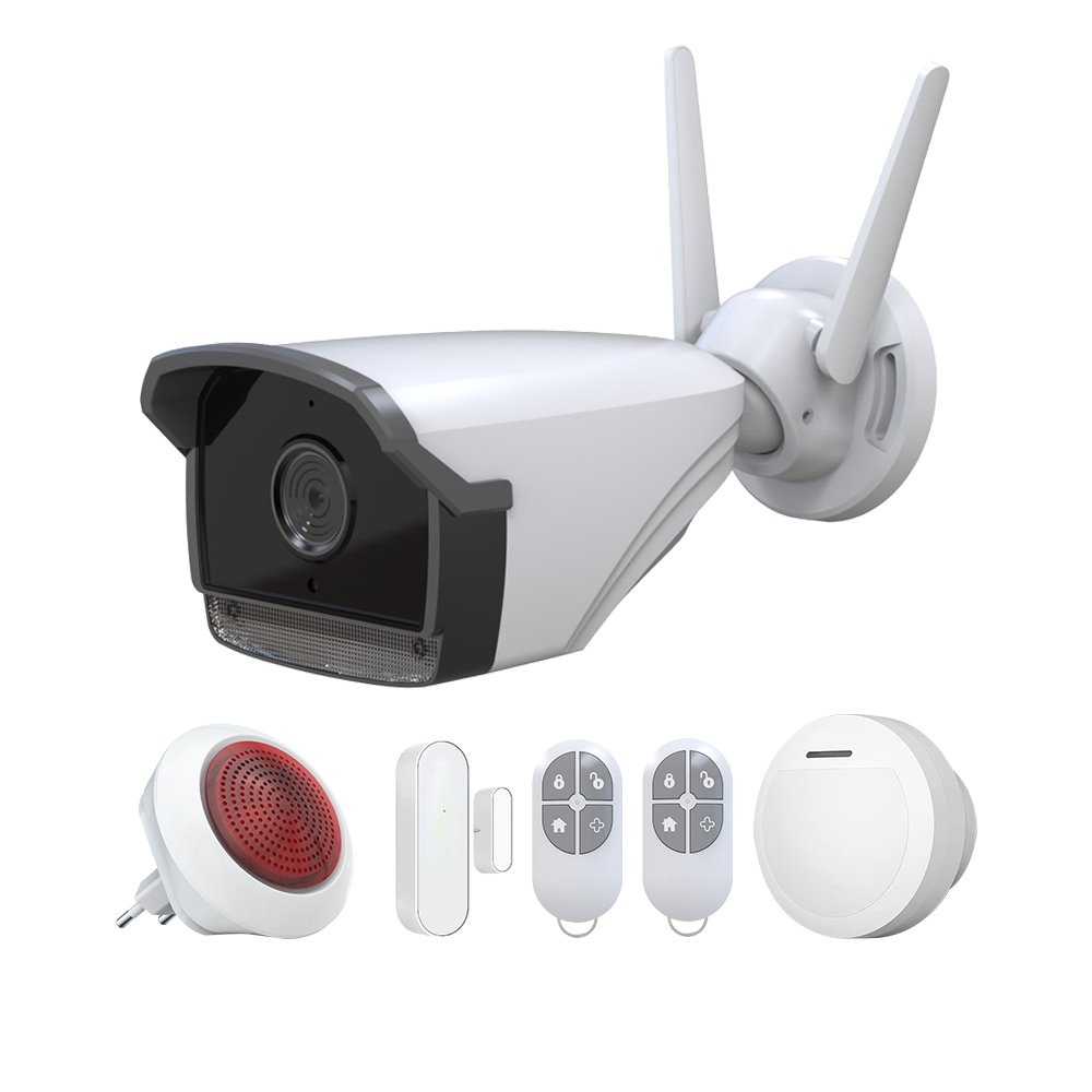 H.265 IP RJ45 32 Wireless Alarm Zones Wired Burglar Home Security Alarm System