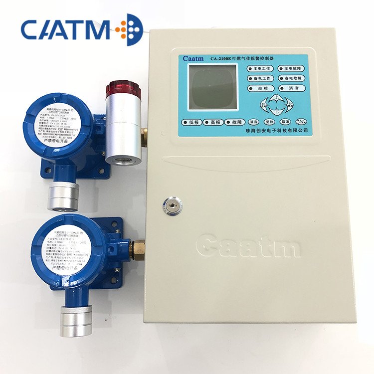 CAATM CA-2100E Wall-mounted 128 channels Bus Transmission LCD digital display gas alarm controller