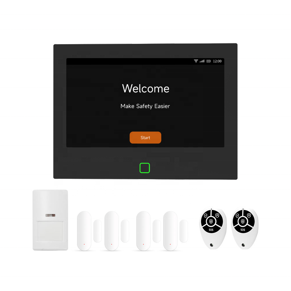 7 inches 4G Tuya Smart Wireless Home RF433MHz Alarm Security Burglar alarm System with PIR Anti-theft WiFi GSM Home Alarm System