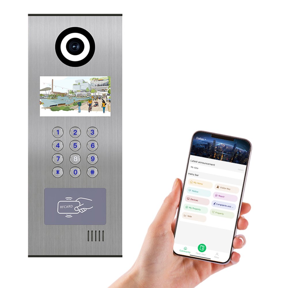 Thinmoo Multi-unit video intercom system Video Intercom Door Phone access control system Metal Casing Cloud Intercom
