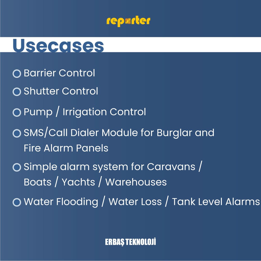 REPORTER GX1122C GSM SMS FREE CALL DIALER & ALERT DEVICE 2xINPUT 2xRELAY OUTPUT GATE CONTROLLER BARRIER ON-OFF DIAL DTMF