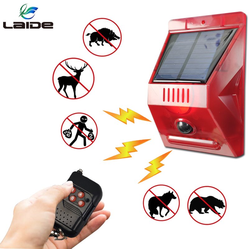 New Arrival Wireless IP65 Waterproof Outdoor Motion Detector Solar Voice Alarm Animal Alarm Sensor