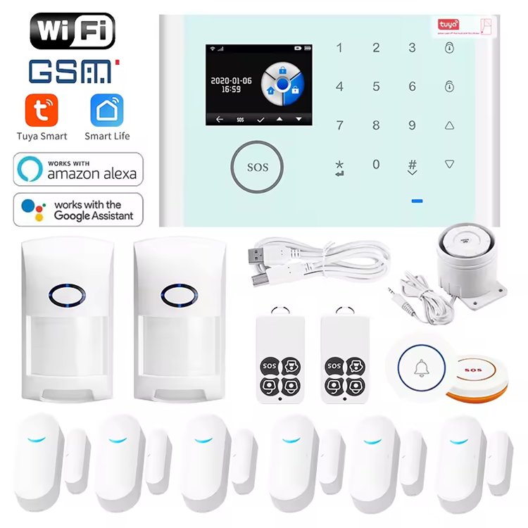 Remote Control 433Mhz Wireless WiFi GSM 4g Host Set Burglar House Home Security Anti Theft Tuya Smart Alarm System For Home