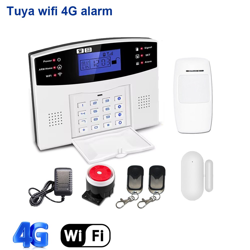 Wireless & Wired WIFI 4G Burglar Alarm System Two Way Intercom SMS auto dial APP alarm with 10 language switchable