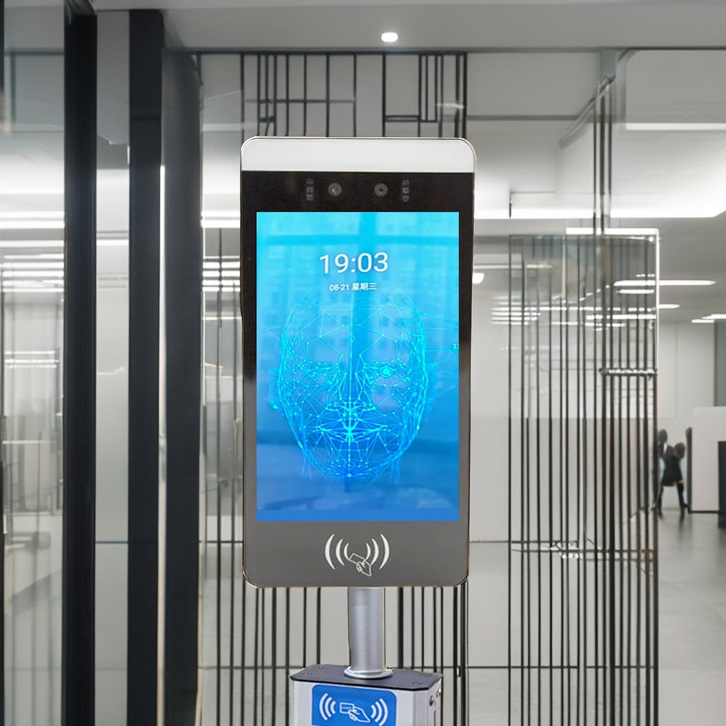 8-Inch Biometric Terminal Night Vision Anti-Spoofing Technology Face Recognition Access Control Bank Financial Cloud Software