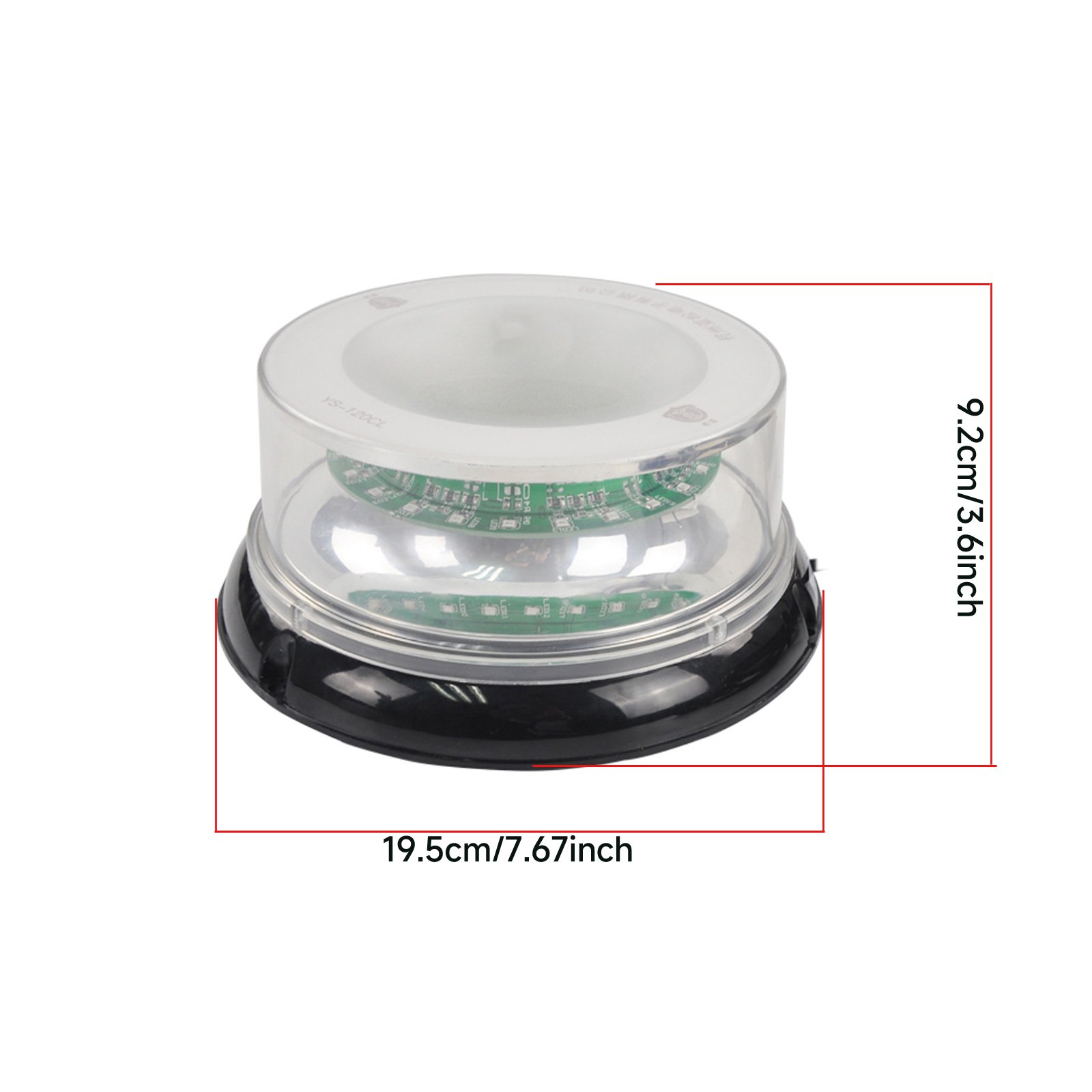 YAL-120CL LED Car Warning Light IP65 Waterproof Strobe 4 Flashing Modes Vehicles Cigarette Plug DC12V/24V Alarm Systems