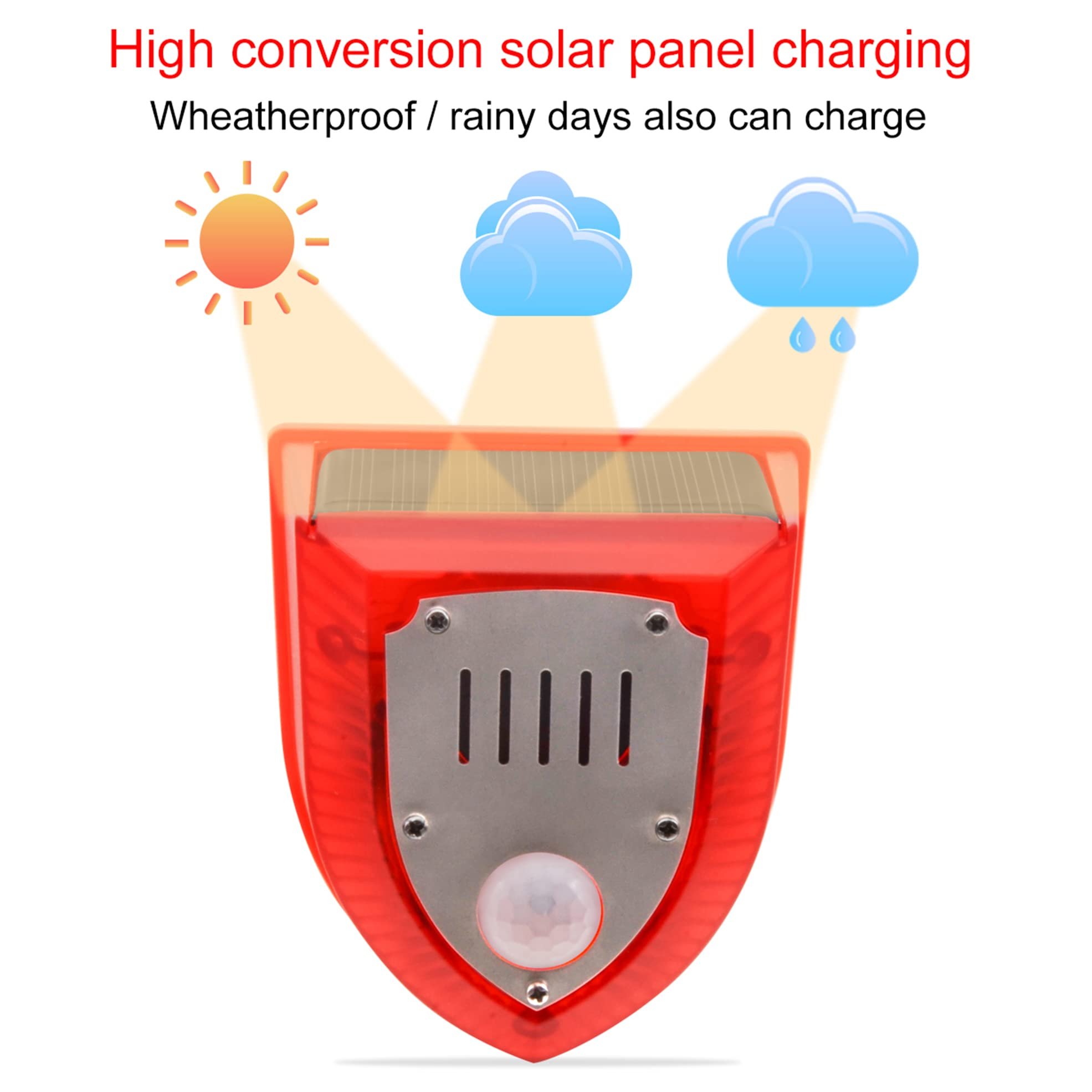 Good Quality Security solar alarm with RF remote 129db siren solar home alarm system outdoor IP65 solar intruder alarm