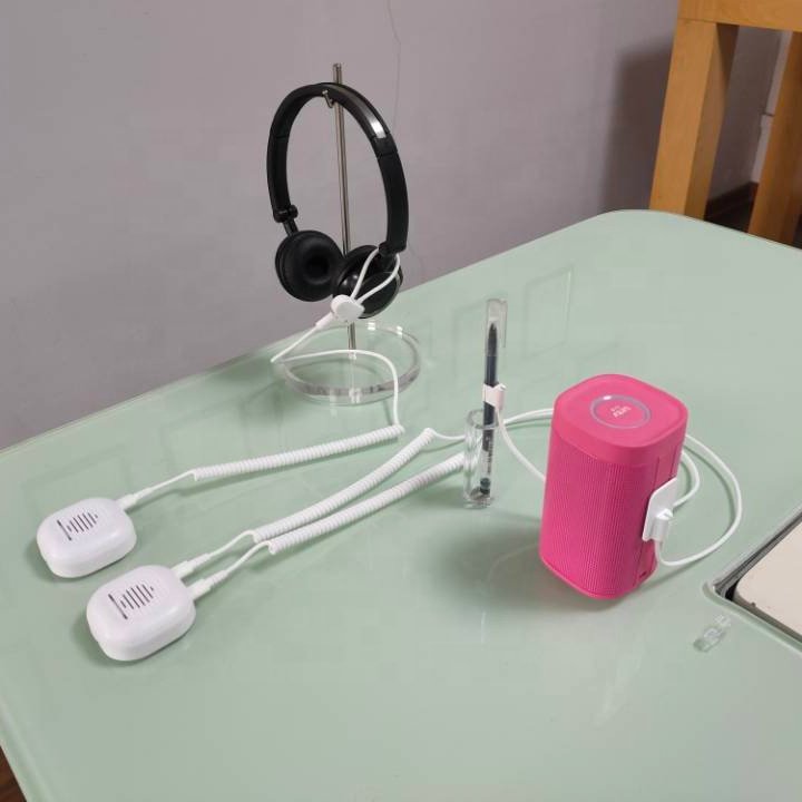 INSHOW A3020 2 Ports Centralized Mobile Phone Security Display Alarm System With Acrylic Stand Alarm Charging Cable