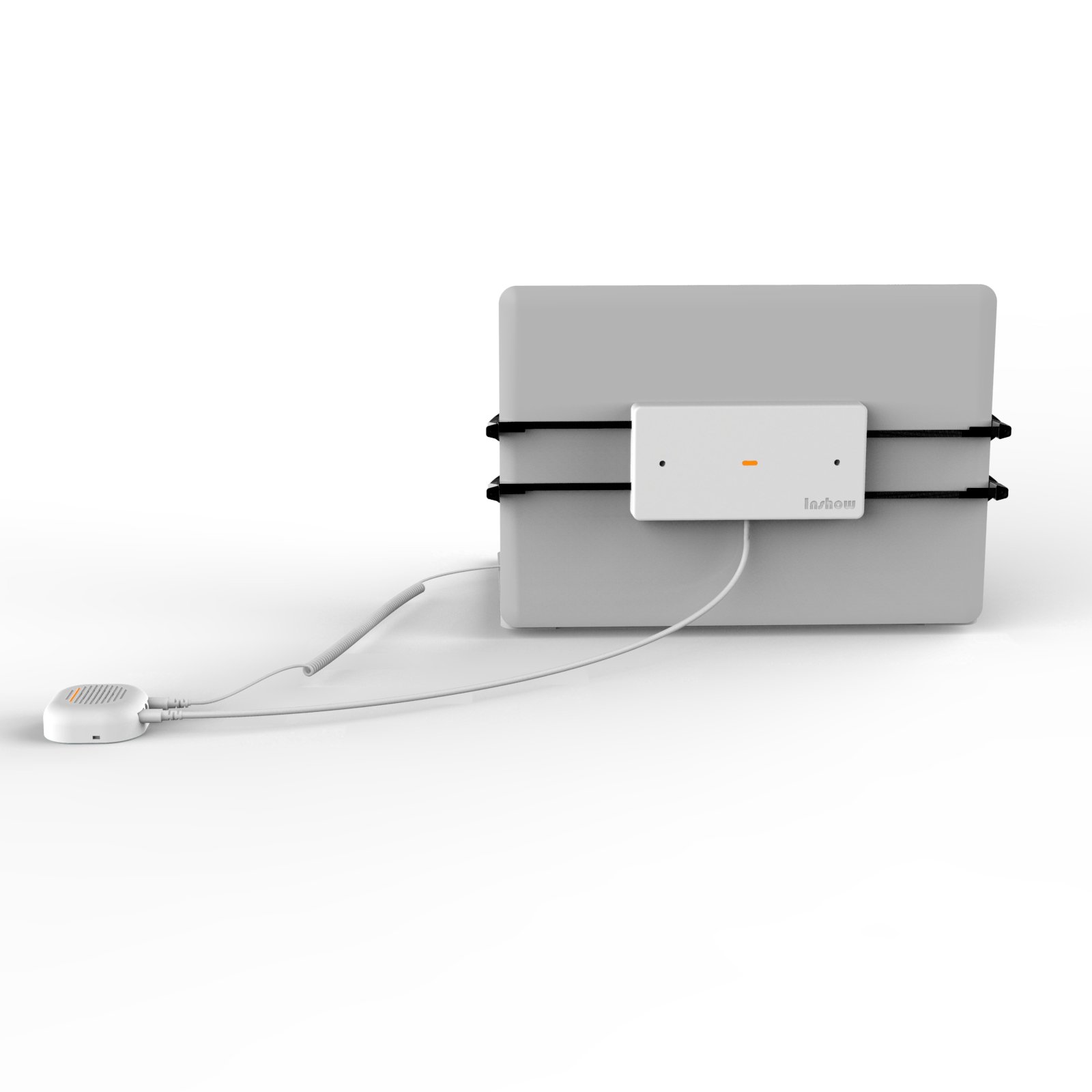 INSHOW A3020 2 Ports Centralized Mobile Phone Security Display Alarm System With Acrylic Stand Alarm Charging Cable