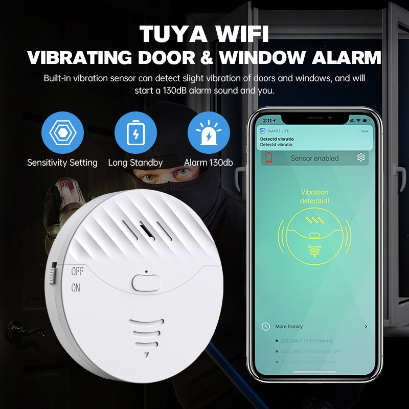 Anti-theft Tuya Wifi Wireless Intrusion Burglar Sensor Smart Alarm Security System