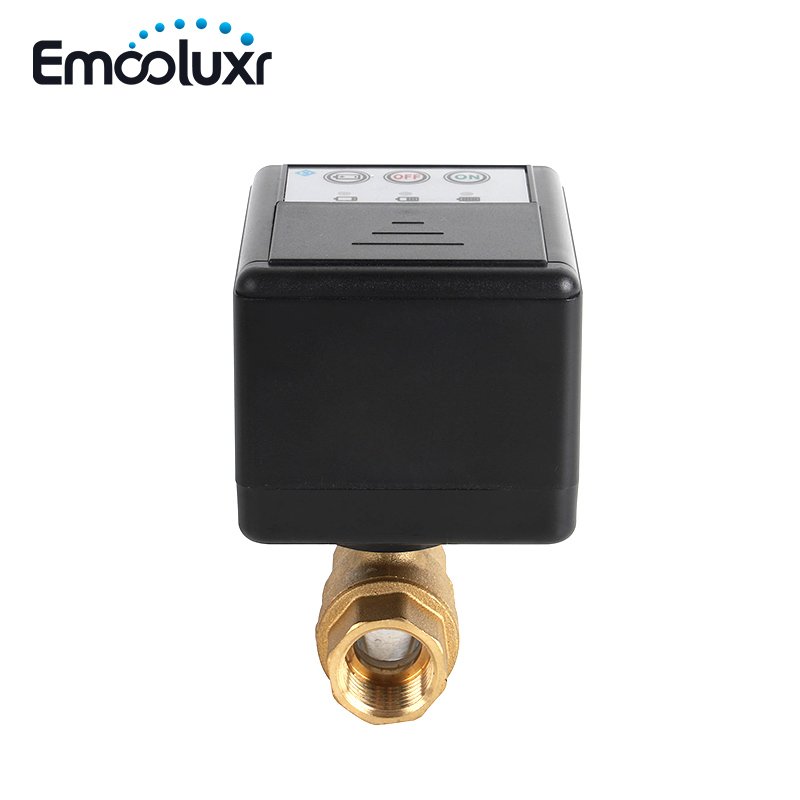 new product batteries powered wireless water leak sensor alarm system smart home DN15(1/2" ) water valve for leakage detection