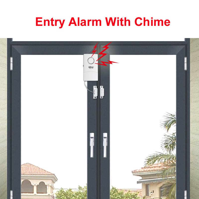 Easy to install door sensor 9V battery powered home door and window safety wired magnetic switch alarm
