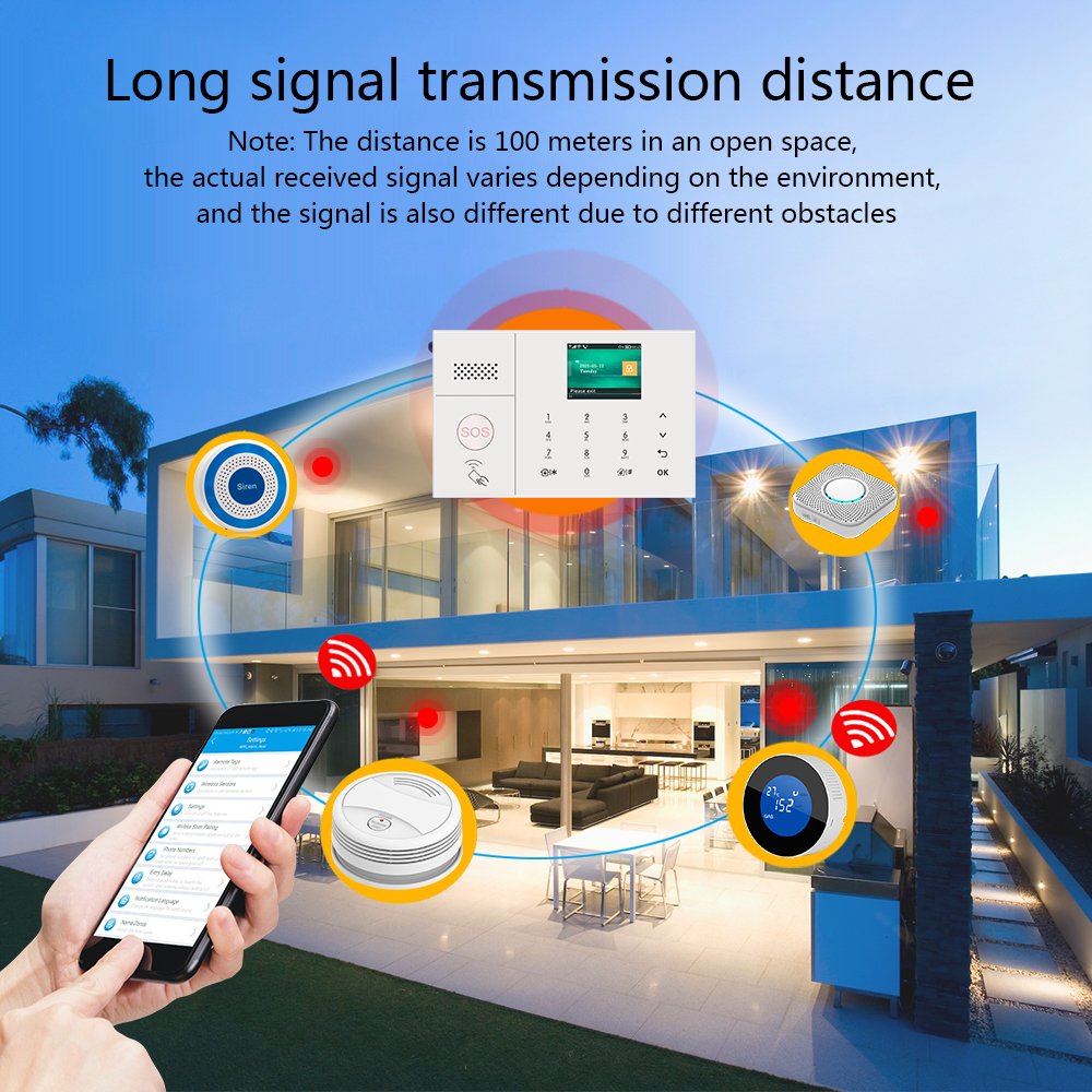 Tuoan smart IOT wireless elder SOS help intruder alarm system home security wireless alarm system
