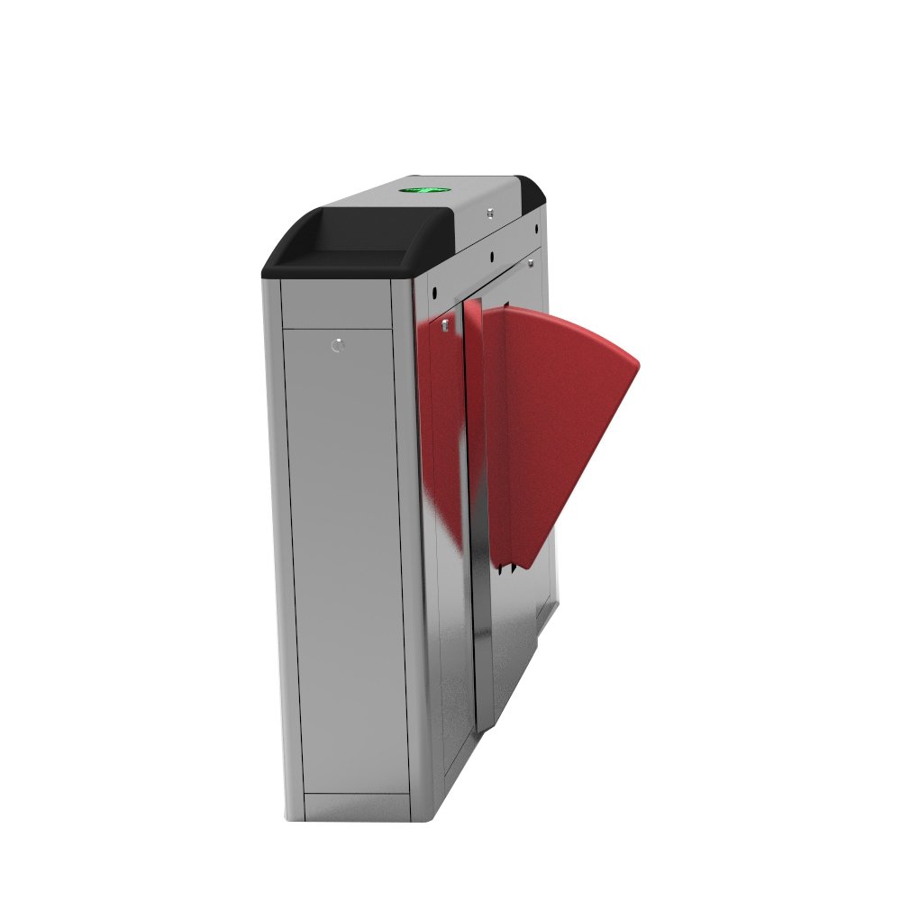 luxury PU wing brake with RFID QR code facial recognition LCD screen for ticket sales anti-collision Flap Barrier turnstile