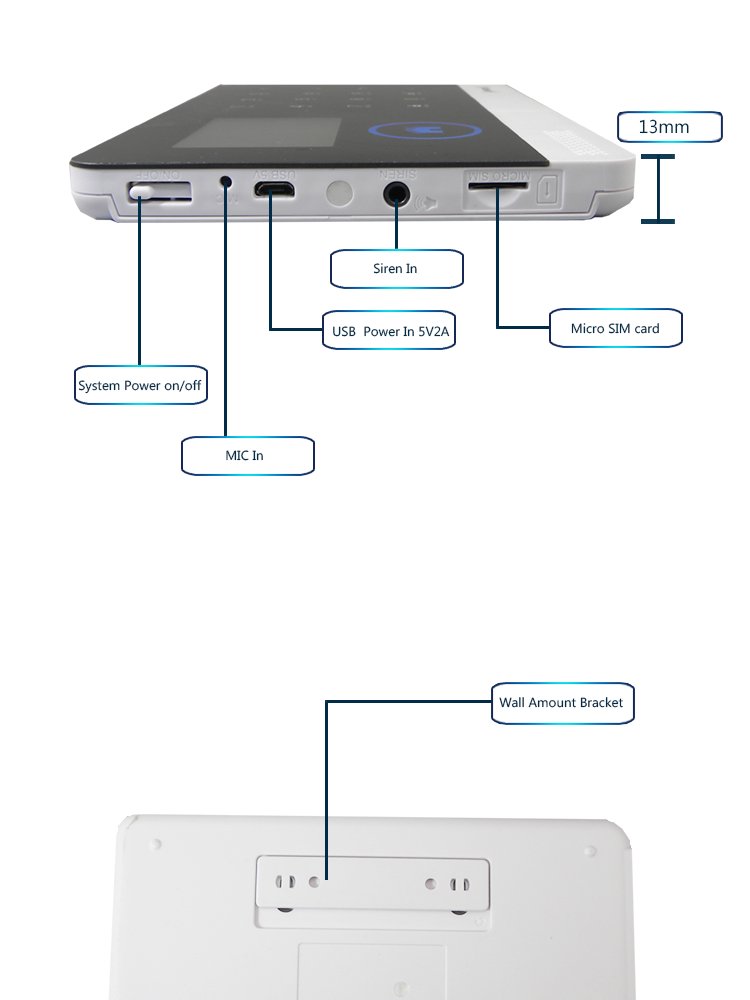 Best 2018 newest security alarm system WIFI/GPRS/GSM smart home alarm with Android /IOS APP control