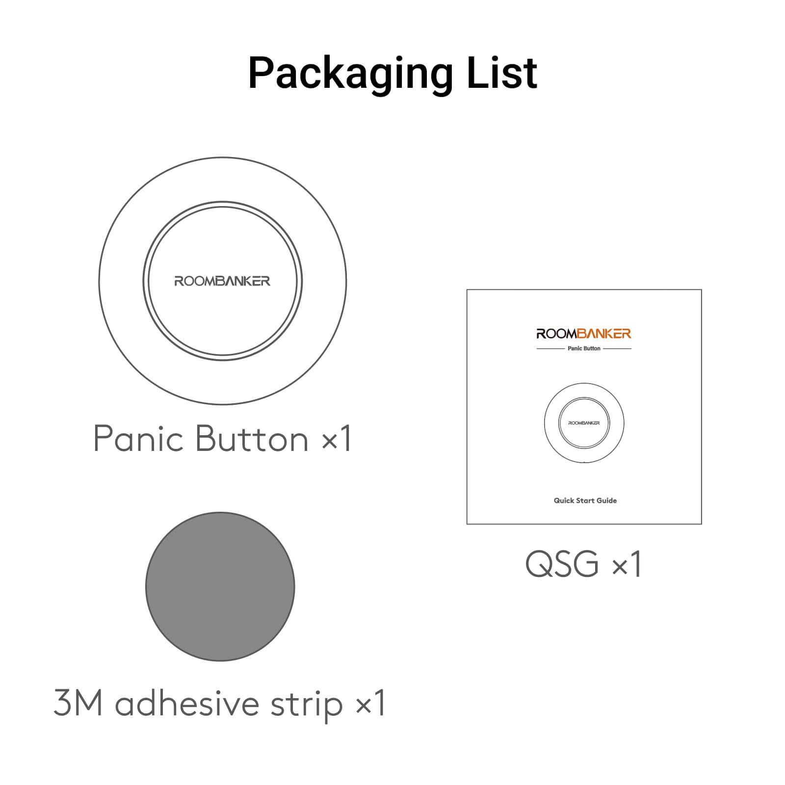 Roombanker Panic Button Alarm real-time wireless security system with an impressive 3 year battery life