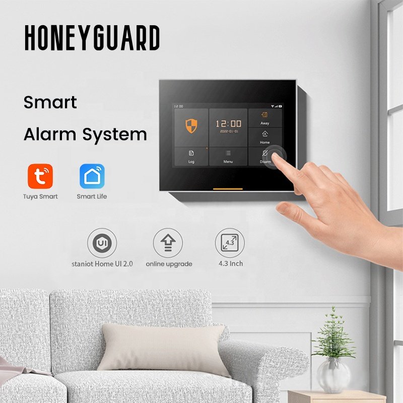 HONEYGUARD HSG002 Tuya 2G/4G/GSM/Wifi Security Alarm DIY System Wireless App Control Anti Theft Smart Home Security Alarm System