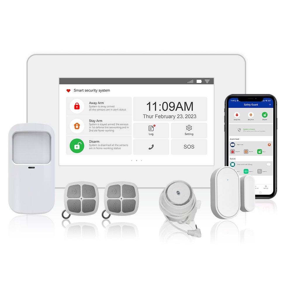 2024 Tuya GS-G1 CE certificate OEM ODM 4G WIFI burglar home security alarm system with Alarm Monitoring System