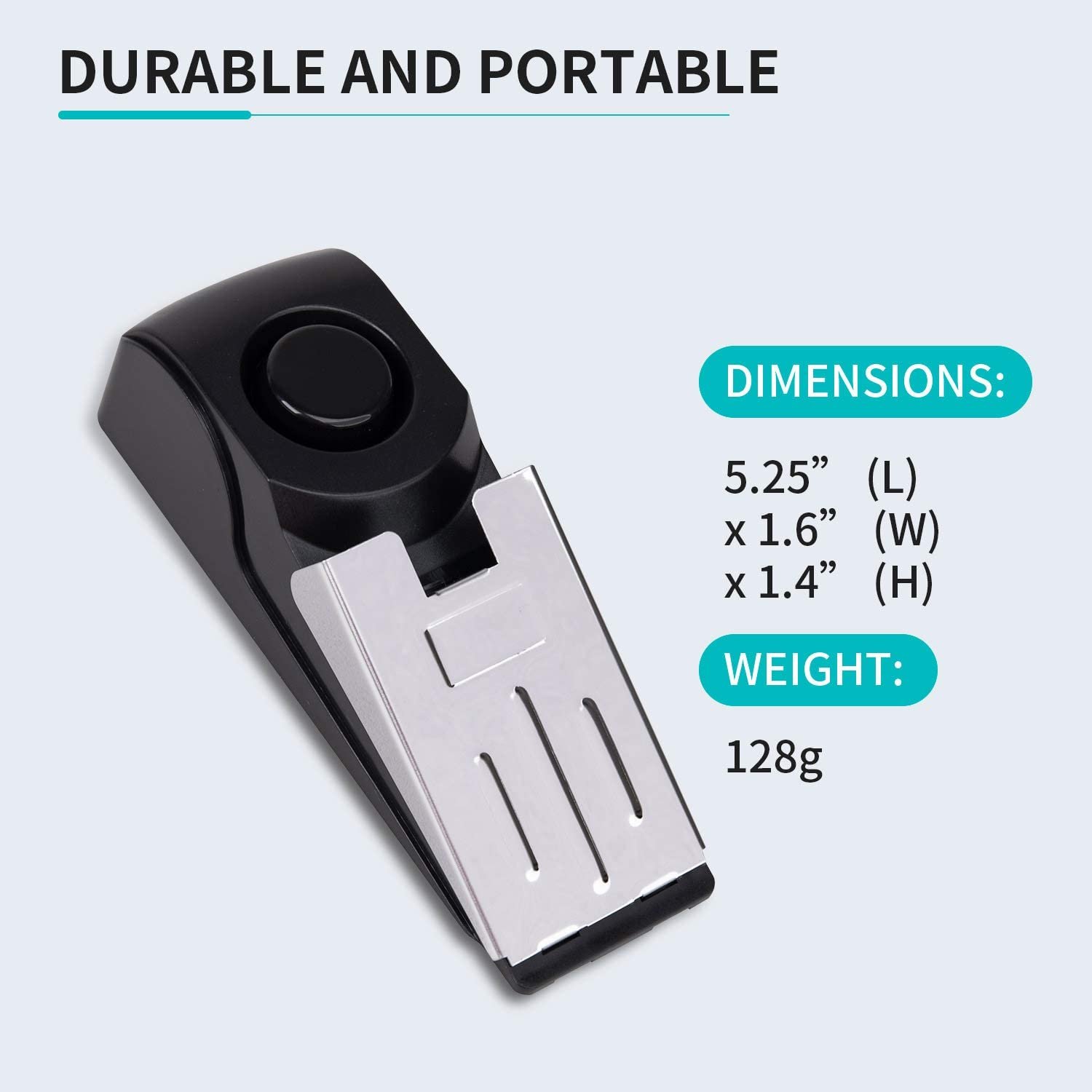 Door Stop Alarm Portable Wireless Entry Alert With 120 DB -for Home Apartment Security And Traveling