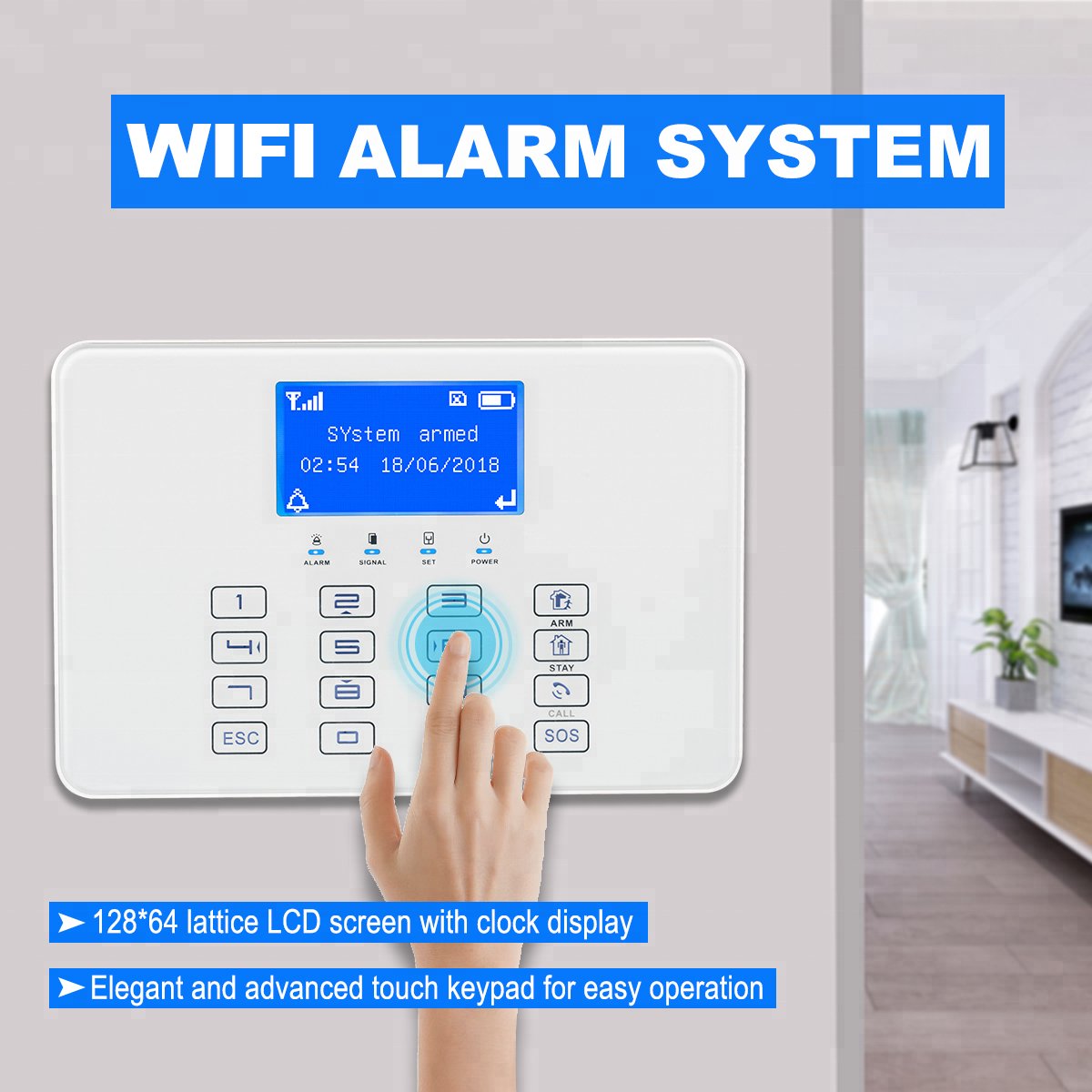 Professional Design Tuya alarm Smart home anti-theft store WIFI remote wireless anti-theft alarm
