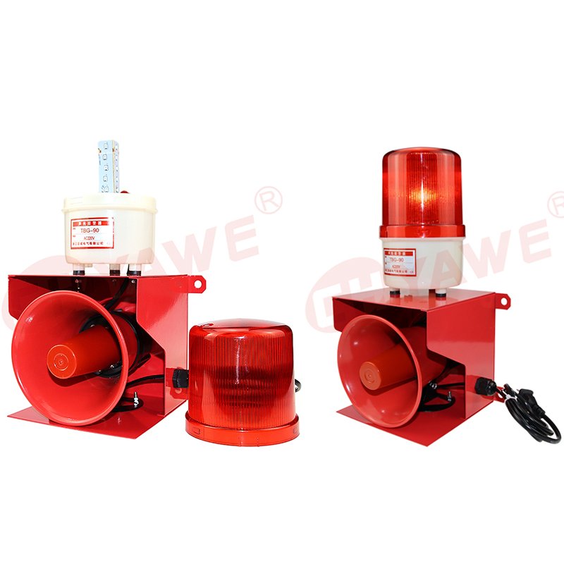 roadside alarm Customizable Industrial Sound Recording Red Flashing Led Light Siren AC220V DC12V