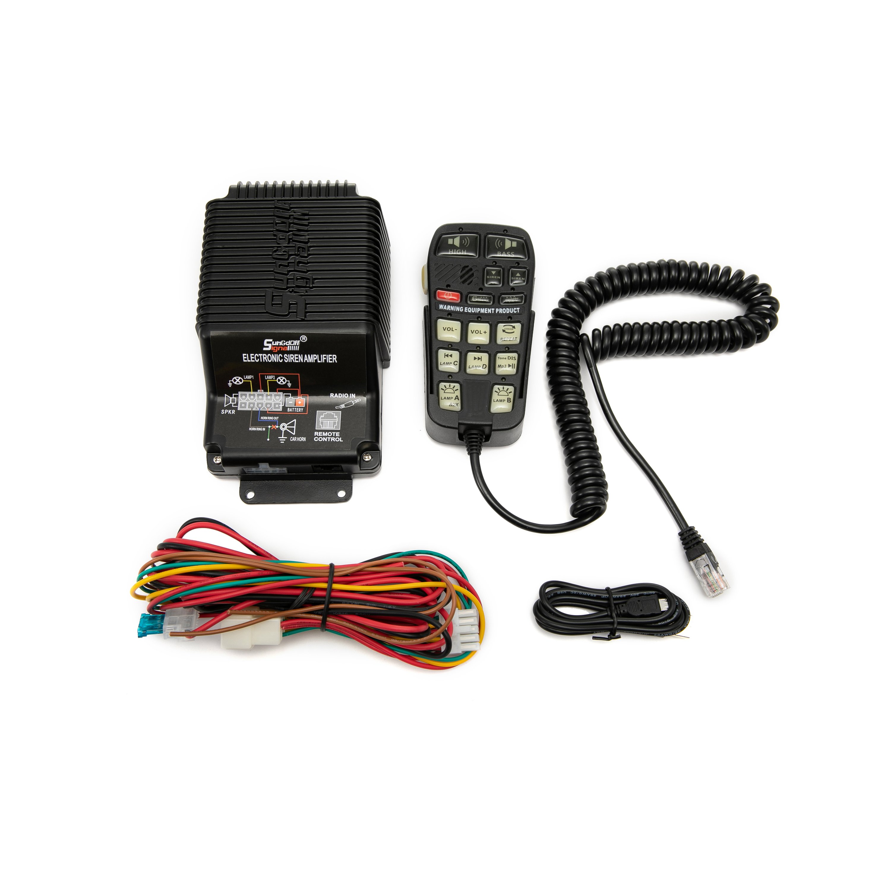 Hot Selling Easy Install Audio Volume Control MP3 Function 300W Car Intruder controle sirene
