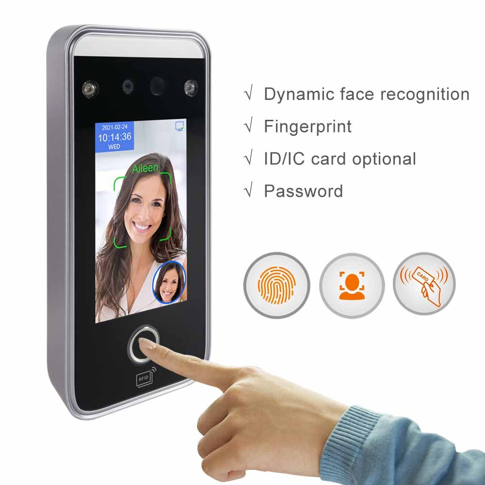 Linux Cloud Software Fingerprint Biometric Face Reader Machine Employee Time Attendance and Access Control with WiFi