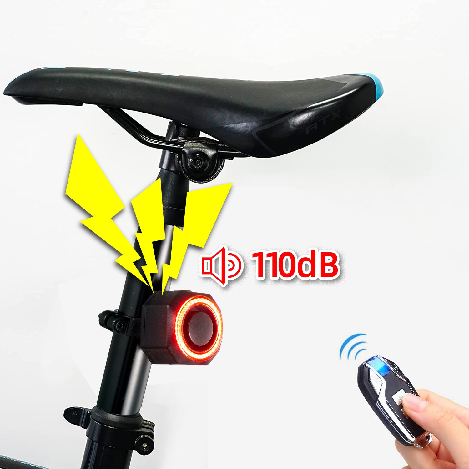 113dB Bike Alarm Wireless Waterproof Bike Alarm with Remote Control Anti-Theft Motorcycle Vehicle Security Alarm System