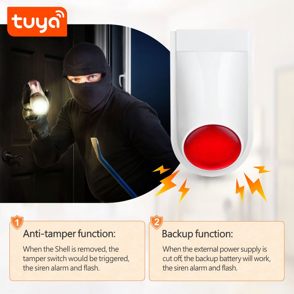 2024 Best Price Smart Life APP Control Waterproof Outdoor Tuya Smart Wifi Siren Alarm System PST-SN31