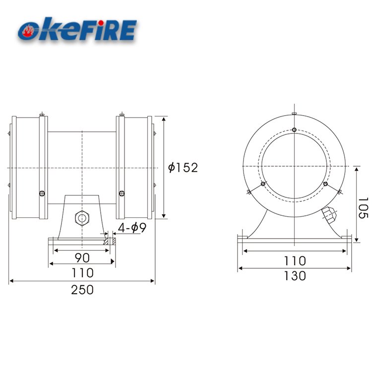 Okefire 220V Mini Electronic Motor Air Raid Alarm Small Siren Civil Defence Home Security System Fire Alarm Metal Material