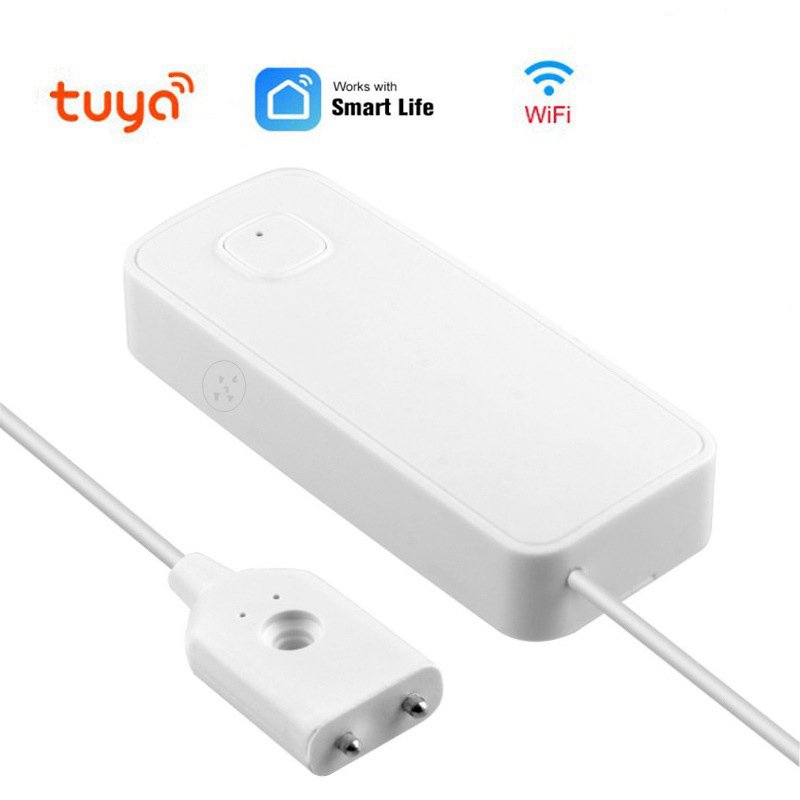 Tuya Latest Kitchen Basement Bathroom Wireless Smart Wifi Water Overflow Leak Sensor Detector Alarm For Home Security System