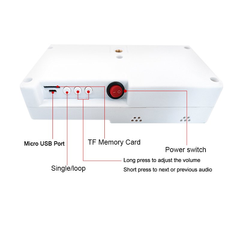 Motion Sensor Siren Activated Waterproof Outdoor Broadcast Sound Alarm With Audio TF Card