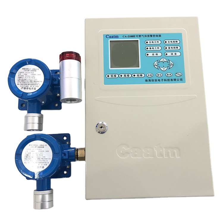 CAATM CA-2100E Industrial Quality LCD Security Remote Control 128 channels Bus Transmission Wall-mounted gas alarm controller