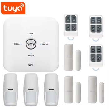 Elderly Protection Big Panic Button Home Security Tuya Smart Wireless WIFI GSM Alarm Support Voice Control Burglar Alarm System
