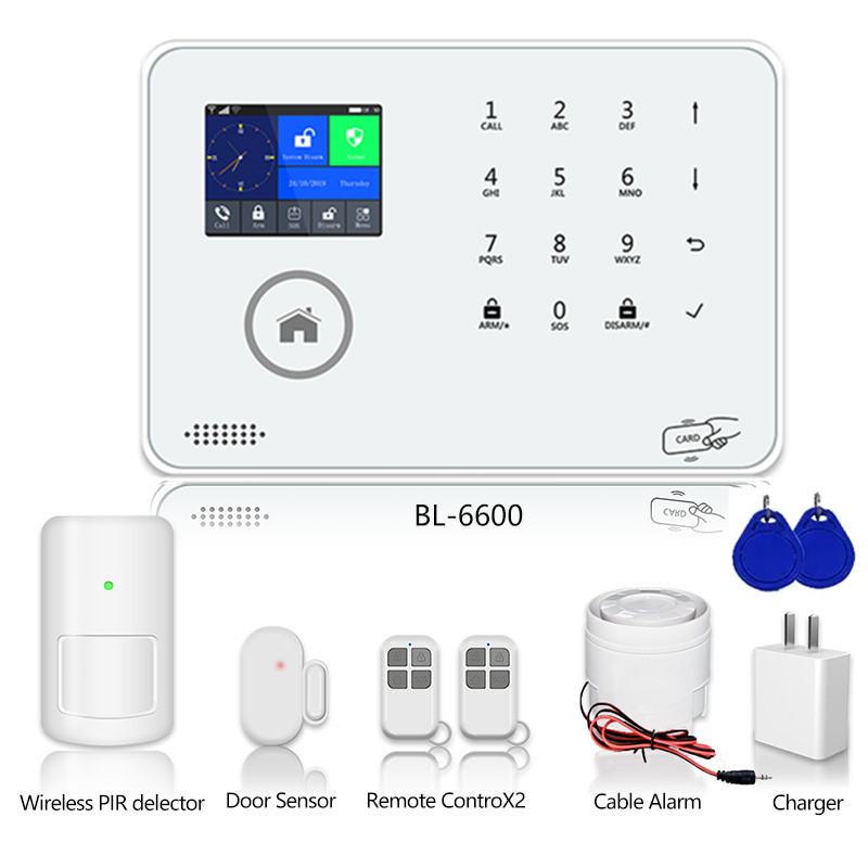 Smoke detector alarm optional wireless wifi 3g home house intrusion alarm systems support android & IOS app control