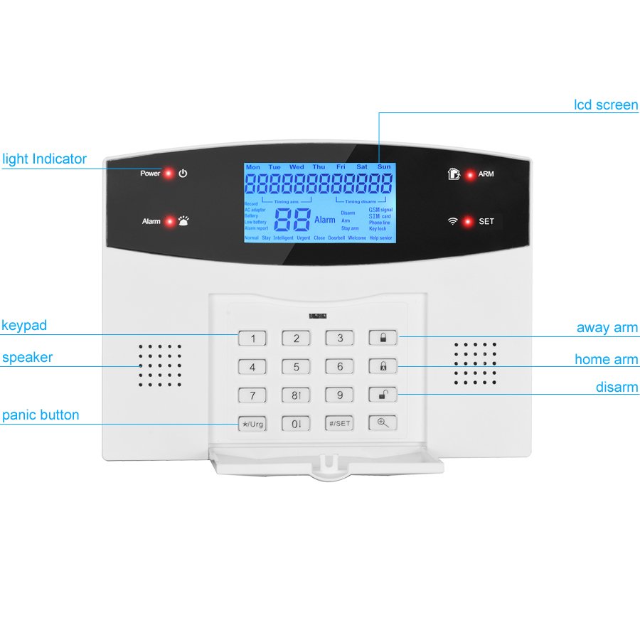 WL-JT-99AST 2024 Smart life app Remote Control Wireless Tuya WIFI GSM PSTN Alarm Home Safety System