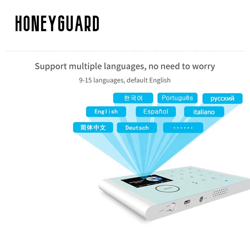 HONEYGUARD HSG003 Tuya Smart WiFi GSM Security Alarm System Panel Built-in Siren with 433 Door Motion Sensor Home Alarm System