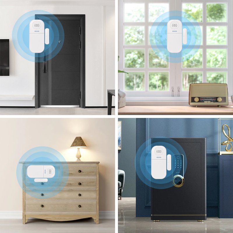 Burglar Window Security Alarm Sensor Wireless 130Db Super Loud Door Magnetic Alarm System With Siren