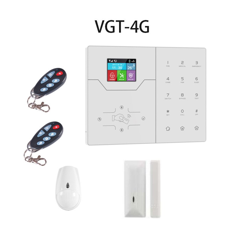 Wired & wireless Intelligent TCP/IP+GSM 4G Module network alarm 2.8inch Touch Screen IP Home Intruder Alarm Panel System