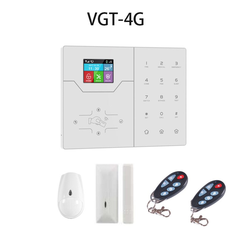 Wired & wireless Intelligent TCP/IP+GSM 4G Module network alarm 2.8inch Touch Screen IP Home Intruder Alarm Panel System