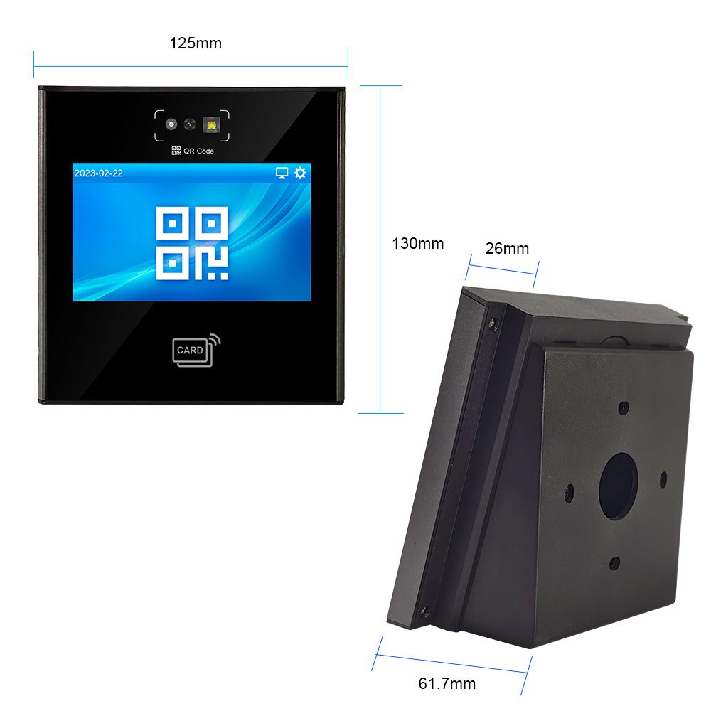 TIMY Recording System Time Attendance Biometric Recognition Access Control Facial Scanning QR Code