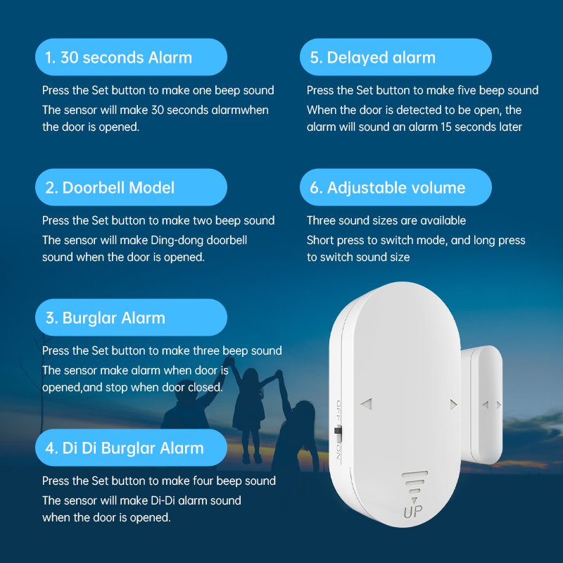 Apartment House Home Alarm System Door And Window Open Sensor Device Chinese Wholesale Door Security Alarm