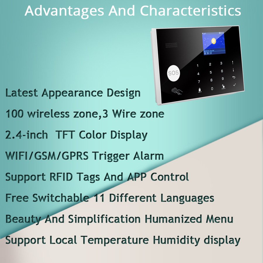 2024 New Hot Wholesale Tuya Smart GSM Wifi Home Automation Alarm System House Burglary Security