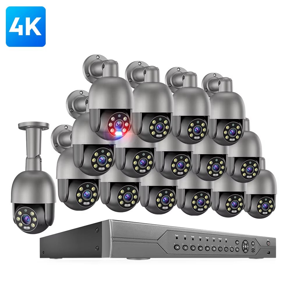 Outdoor Ip66 Waterproof Security Camera 8Mp Human Motion Tracking 16Ch Cctv Ai Camera 4K Security Alarm Systems