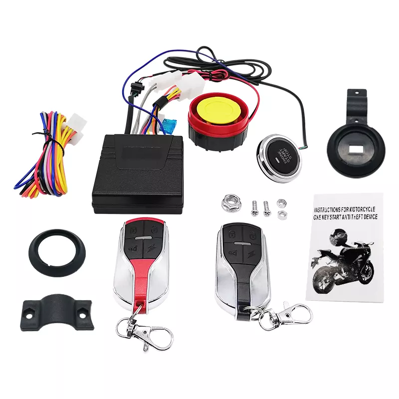 Factory Supply wholesale12V one click start push button start remote engine start motorcycle alarm system