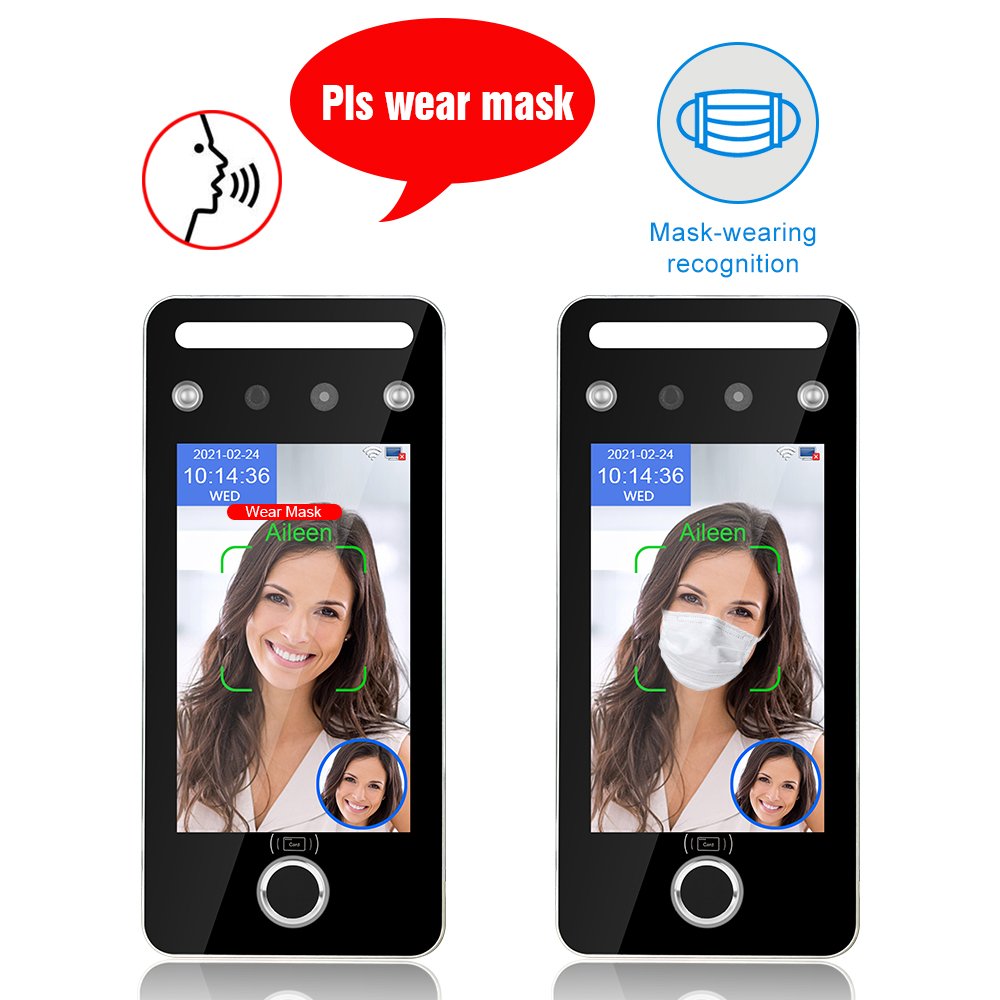 WG Biometric Time Clock Attendance IN and OUT Multi Face Access Control System Scanner