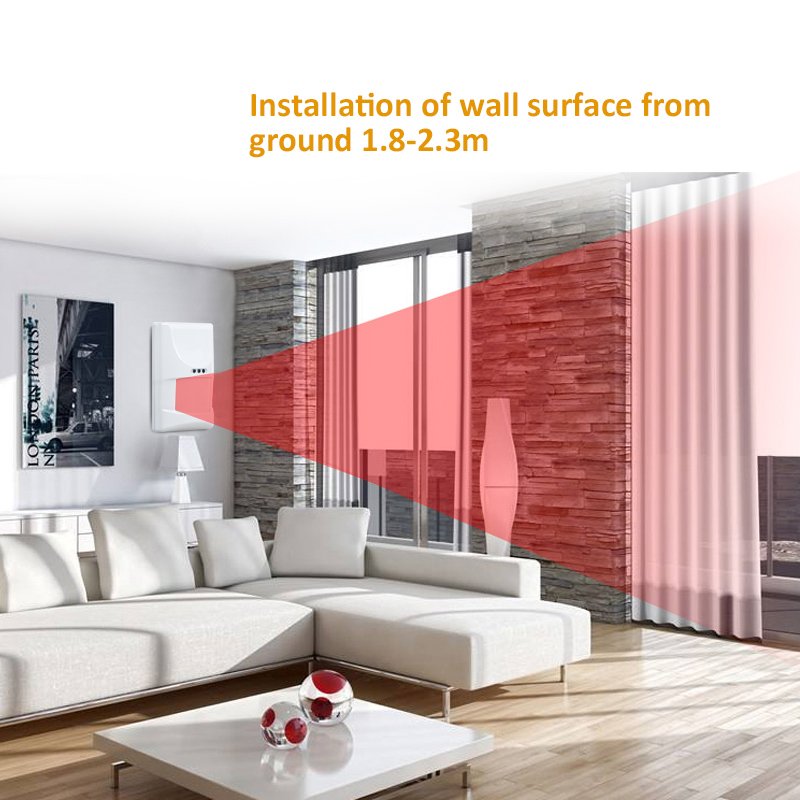 wireless infrared motion detector 433MHz EV1527 high quality immune pet 20KG 12M 100 degree detection with anti-tamper switch